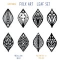 Vintage ogee motif vector clipart isolated on white. Hand drawn ethnic doodle style persian or slavic foulard medallion. Trendy