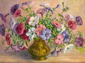 Still Life with Flowers in a Vase Oil Painting