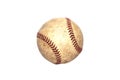 Vintage Old baseball Isolated on a White Background