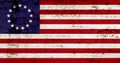 Vintage old Betsy Ross 13 stars US American flag Royalty Free Stock Photo