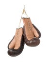 Vintage old boxing gloves Royalty Free Stock Photo