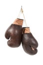 Vintage old boxing gloves Royalty Free Stock Photo