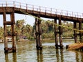 Vintage old bridge in Alleppey kerala Royalty Free Stock Photo