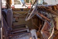 Vintage Old Car Grunge Interior Royalty Free Stock Photo