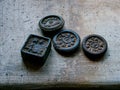 Vintage Old Cast iron, antique imperial weights