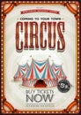 Vintage Old Circus Poster Royalty Free Stock Photo