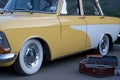 Vintage old Classic Yellow Cab i Royalty Free Stock Photo