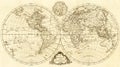 Vintage Antique Historical World Map Royalty Free Stock Photo