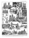 Vintage and old famous buildings like Westminster Abbey / Antique engraved illustration from from La Rousse XX Sciele Royalty Free Stock Photo