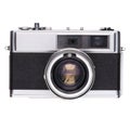 vintage old film camera isolated Royalty Free Stock Photo