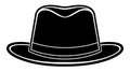 Vintage old hat. Male head cap. Old fashion clothes. Elegent hat. Vector illustration on white background