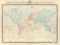 Vintage Old Historical World Map Royalty Free Stock Photo