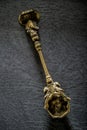 Vintage Old Indian Bronze Hindu Puja Achamani Ritual Spoon