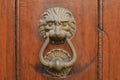 Vintage old knock on the wooden door Royalty Free Stock Photo