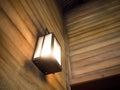 Vintage old latern lamp in barn Royalty Free Stock Photo