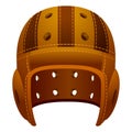 Vintage, old leather american football helmet Royalty Free Stock Photo