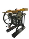 Vintage old letterpress printing manual machine isolated on whit Royalty Free Stock Photo