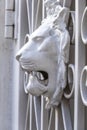 Vintage old lion head door knocker Royalty Free Stock Photo