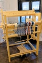 Vintage old loom at Tudor House Museum Worcester - United Kingdom