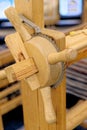 Vintage old loom at Tudor House Museum Worcester - United Kingdom