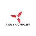 Vintage, old and modern style logos. eagle and wings Royalty Free Stock Photo
