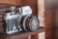 The vintage old nikon camera Royalty Free Stock Photo