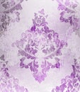 Vintage old paper texture Vector. Luxury baroque pattern wallpaper ornament decor. Textile, fabric, tiles. purple colors Royalty Free Stock Photo