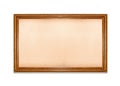 Vintage old picture frame on a white background. Royalty Free Stock Photo