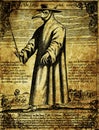 Vintage Plague doctor illustration