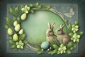 Vintage old postcard Happy Easter Royalty Free Stock Photo