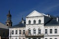 Vintage old public building in classical style and dilapidated o Royalty Free Stock Photo