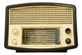 Vintage old radio isolated
