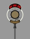 Vintage old radio microphone vector icon.Vector illustration Royalty Free Stock Photo