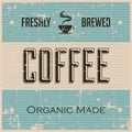 Vintage Old Retro Coffee Sign signage Royalty Free Stock Photo