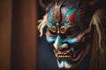 Japanese evil face mask Japan Royalty Free Stock Photo