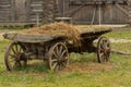 Vintage old rough wooden horse cart