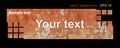 Vintage old rusty metal banner, background with the text, grunge style. Royalty Free Stock Photo