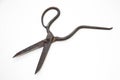 Vintage old scissors of tailoring isolated on white Royalty Free Stock Photo