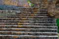 Vintage Old Stone stairs made of stone blocks going up at Golconda Fort Royalty Free Stock Photo