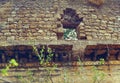 Vintage Old Stone Wall of Bandhogar Fort at 5 Mile Umaria Royalty Free Stock Photo