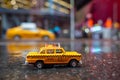 Vintage old Taxi toy in New York City Royalty Free Stock Photo