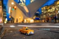 Vintage old Taxi toy in New York City Royalty Free Stock Photo