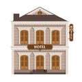 Vintage old Traditional Hotel building Royalty Free Stock Photo