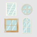 Vintage Old Window Frame Antiques Vector Royalty Free Stock Photo