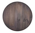 Vintage old wooden round cutting board isolated on a white background, top view Royalty Free Stock Photo
