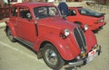 Vintage red Fiat 1500 automobile