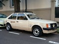 Vintage Opel Astra car parked on street Royalty Free Stock Photo