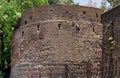 Vintage Fortification Open Brick wall of Shaniwarwada from Outside