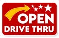 vintage open drive thru 24 hour Royalty Free Stock Photo