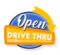 vintage open drive thru 24 hour Royalty Free Stock Photo